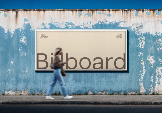 Mural Outdoor Billboard Mockup With Generative AI