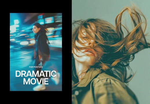 Dramatic Movie Poster Photo Effect Mockup