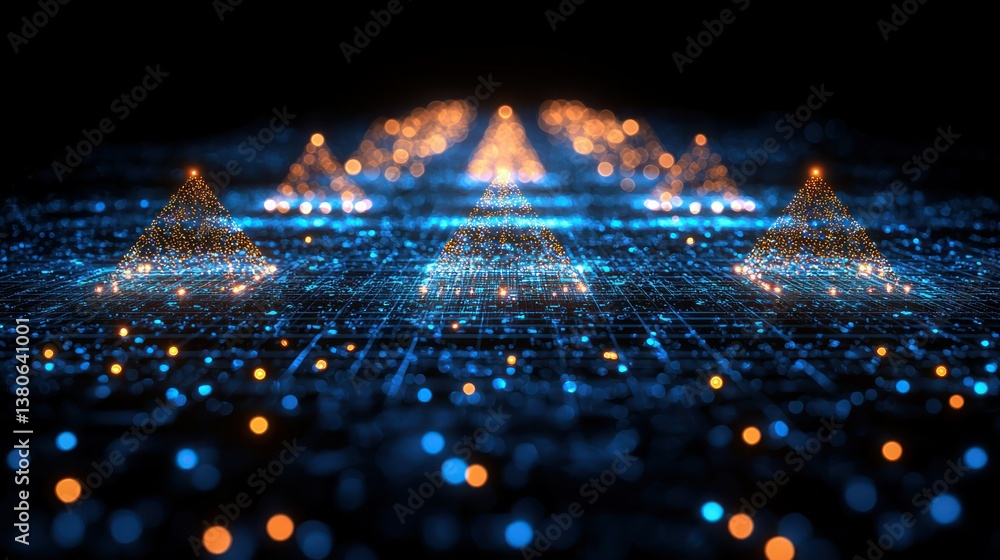 Poster digital pyramids: abstract network data visualization