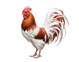 Fototapeta premium Chicken rooster isolated on transparent background png
