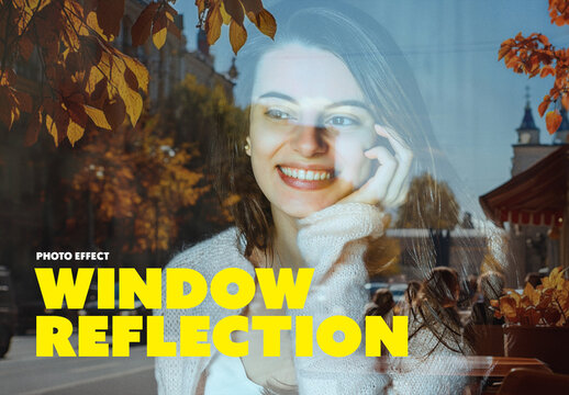 Window Reflection Template Effect Mockup