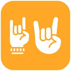 Rock Hand Gesture Icon