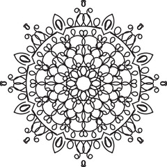 Black and white mandala