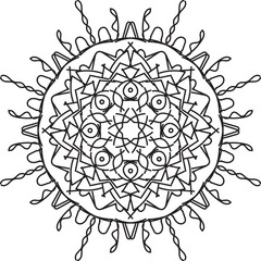 Black and white mandala