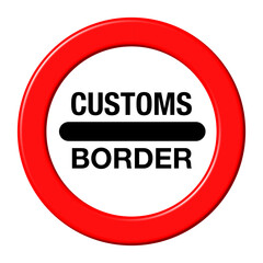 customs border sign as vector svg file with transparent background