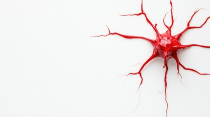 red paint splash isolated