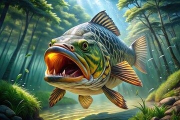 Obraz premium Freshwater Tigerfish: Majestic Predator of the Rivers