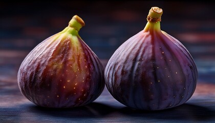 Fototapeta premium close up view of figs showing textured skin and natural color variations