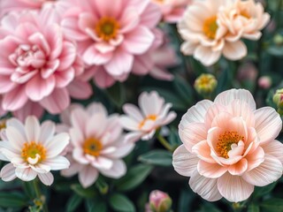 Fototapeta premium Delicate Blossoms: Floral Background Design