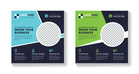 Minimal Corporate Flyer Template | CMYK| Print Ready | Facebook Post | Twitter Post | LinkedIn Post | Square Post