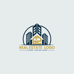 Obraz premium Elegant GZ Real Estate Logo with Urban Skyline