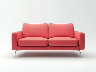 Modern Coral Sofa: A minimalist studio shot features a stylish coral sofa, with its clean lines and inviting texture.
