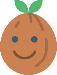 coconut Illustration on a white background.