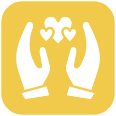 Obraz premium Love and Care Icon