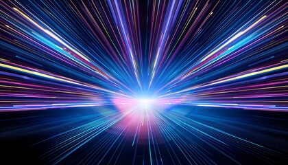 hologram abstract background with motion lights shining space