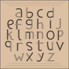 Drawing with the English alphabet.Vector.