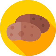 potato Illustration on a white background.