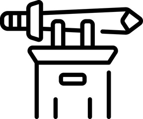 sword Illustration on a white background.