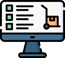 warehouse Illustration on a white background.