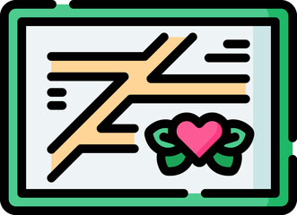 wedding location Illustration on a white background.