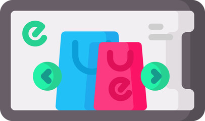 ecommerce Illustration on a white background.