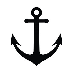 anchor isolated on white background, vector illustration