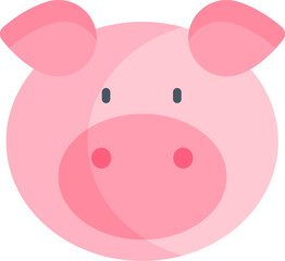 pig Illustration on a white background.