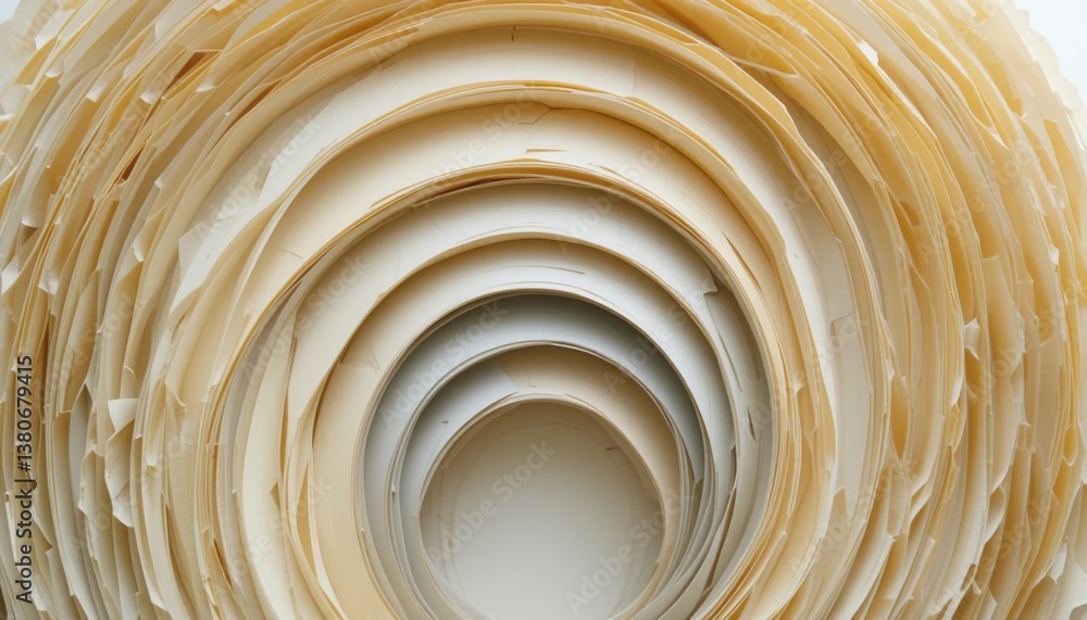 Poster circular paper layer patterns studio abstract art minimalistic design close-up creative techniques