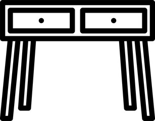 table Illustration on a white background.