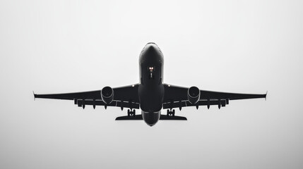 Large passenger airplane isolated on white background