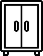 wardrobe Illustration on a white background.