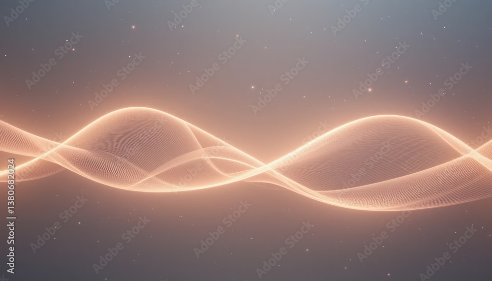 Aufkleber dynamic wave patterns illustrating light and motion digital art abstract modern aesthetic close-up v