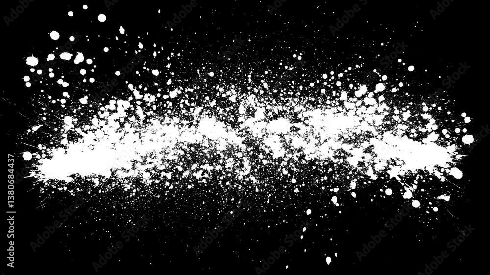 Poster loop animation grunge animation - brush strokes on black background abstract hand drawn elements, an