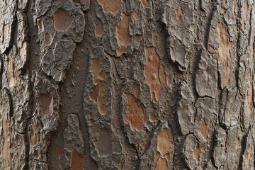 Fototapeta premium Bark texture of a tree displaying organic patterns 