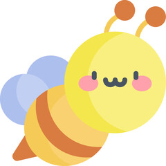 bee Illustration on a white background.
