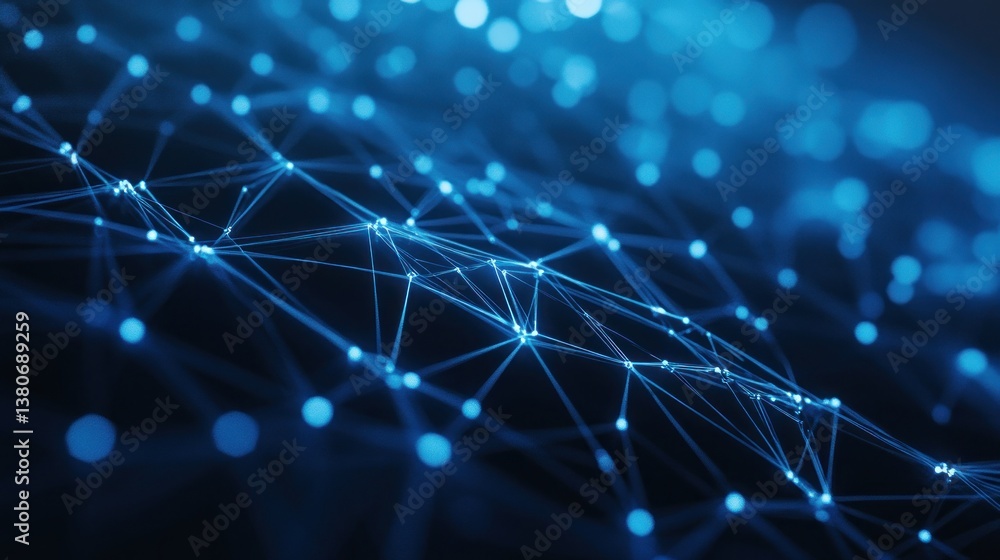 Poster abstract network of connected points