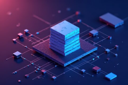 Abstract Tech Concepts in Redis Hosting Visualization