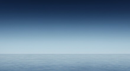 Obraz premium Serene Blue Sky and Calm Sea Horizon AI Generated
