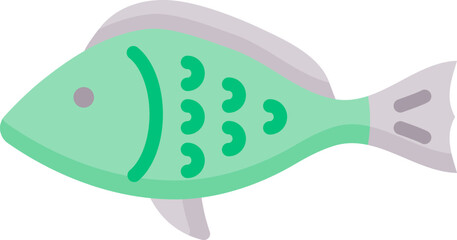 fish Illustration on a white background.
