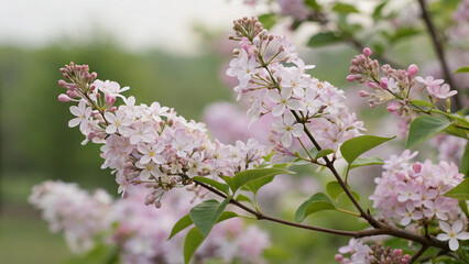 Fototapeta premium Delicate Spring Blossoms on a Branch, a Beautiful Floral Background