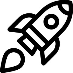 rocket Illustration on a white background