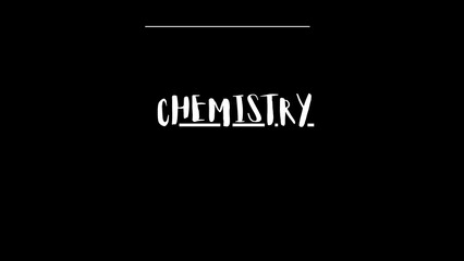 chemistry written on black background