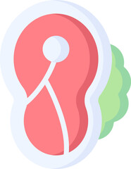 steak Illustration on a white background