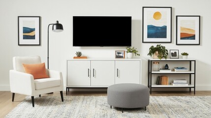 Modern Living Room with Elegant Furniture and Stylish Decor Elements