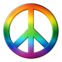 Peace symbol, peace silhouette and icon design on transparent background