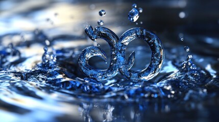 Water Splashing Thai Letter