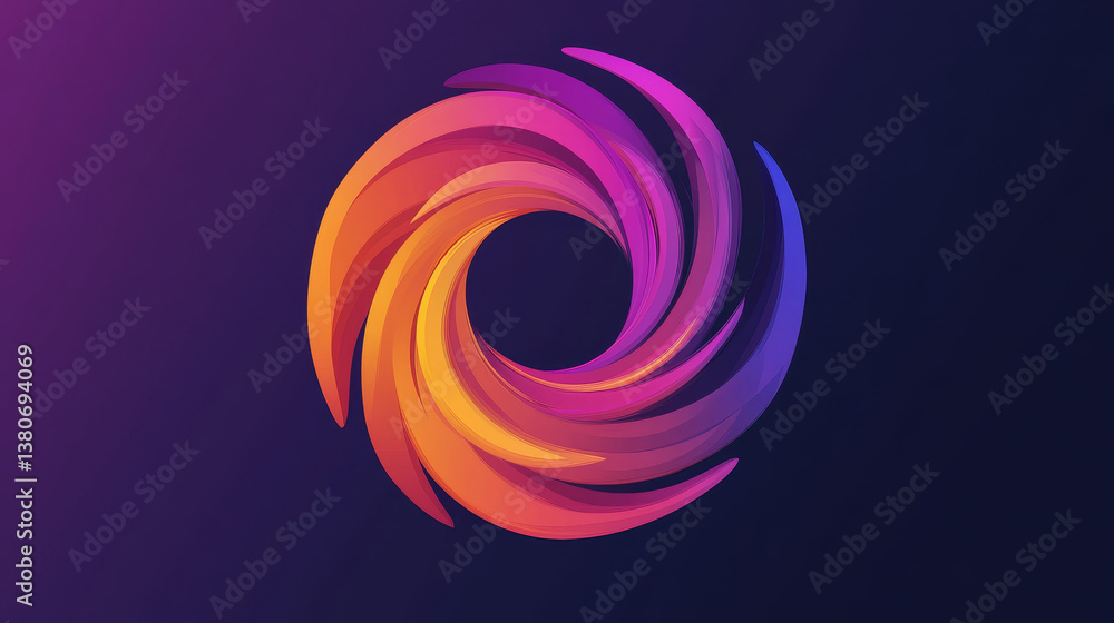 Poster set of abstract infinite loop template, infinite loop icon, logo spiral set, vector illustration