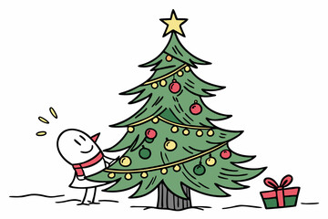christmas tree and gifts