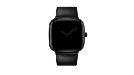Elegant black wristwatch, a timeless timepiece for the modern gentleman closeup