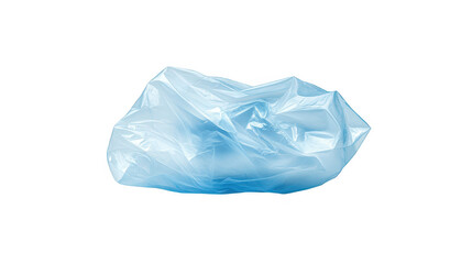 Obraz premium Blue plastic bag on black, a study in minimalist still life photography blue